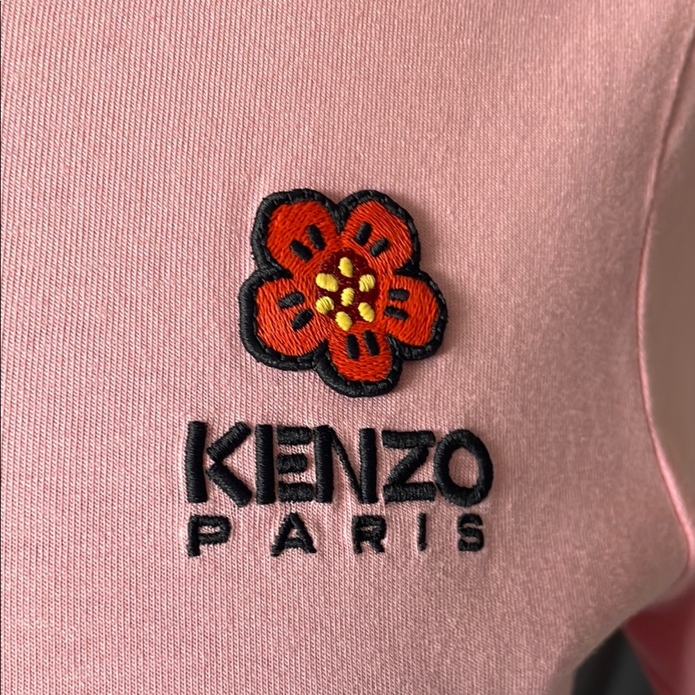 Kenzo Paris Pink Women's Flower Emblem T-Shirt - Picture 2 of 10